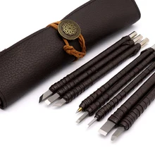 8 adet Tungsten çelik taş ahşap oyma el keski aracı seti ağaç İşleme taş Graver yazı oyma oyma bıçak araçları