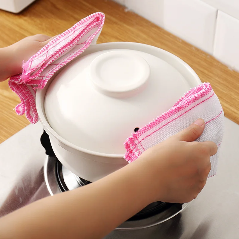 

Lazy Rags Wiping Dishes Wiping Tables Dish Cloths Absorbent Non-linting Scouring Pads Thickened Cleaning Towels Kitchen Supplies