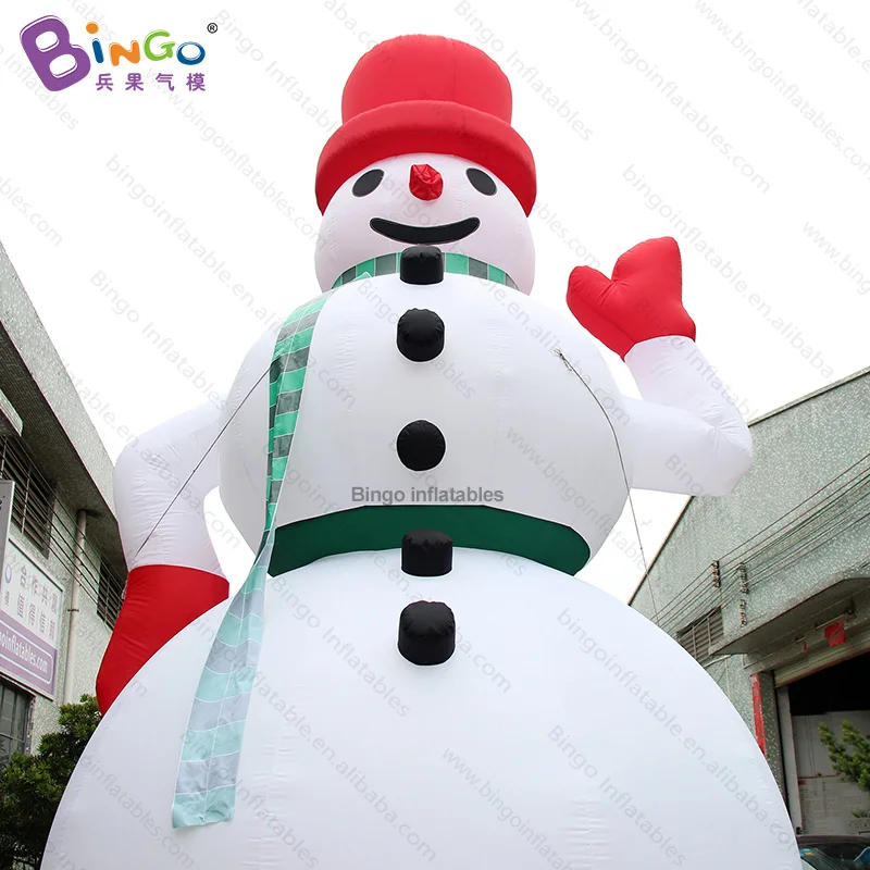 Giant 5 meter high inflatable snowman with akimbo type/16 feet inflatable big snowman for christmas outdoor decoration