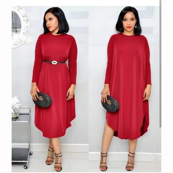 

african dress for women autumn clothes party evening 2019 fall dress new winter long sleeve fashion red casual outfit ladies