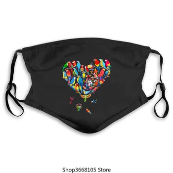 

Papagei Herz beliebt Tagless Masken MaskeNeue Maske Frühling Sommer Waschbar Winddichte Staubschutzmasken Staubdichte Gesichtsma