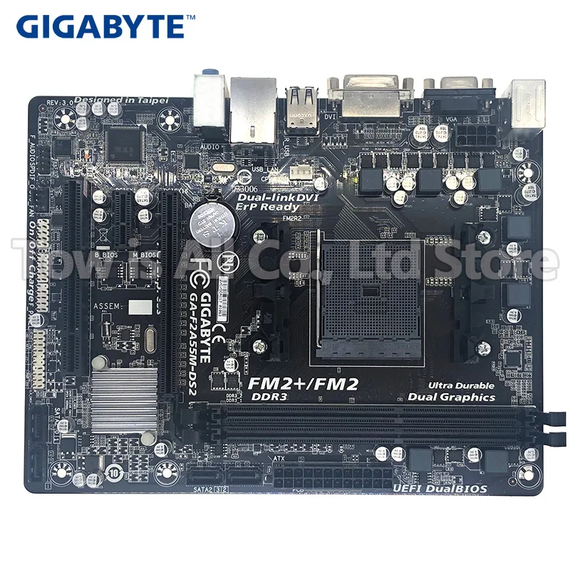 Gigabyte GA-F2A55M-DS2 DDR3 Socket FM2 плата F2A55M-DS2 USB2.0 A55 настольная материнская плата