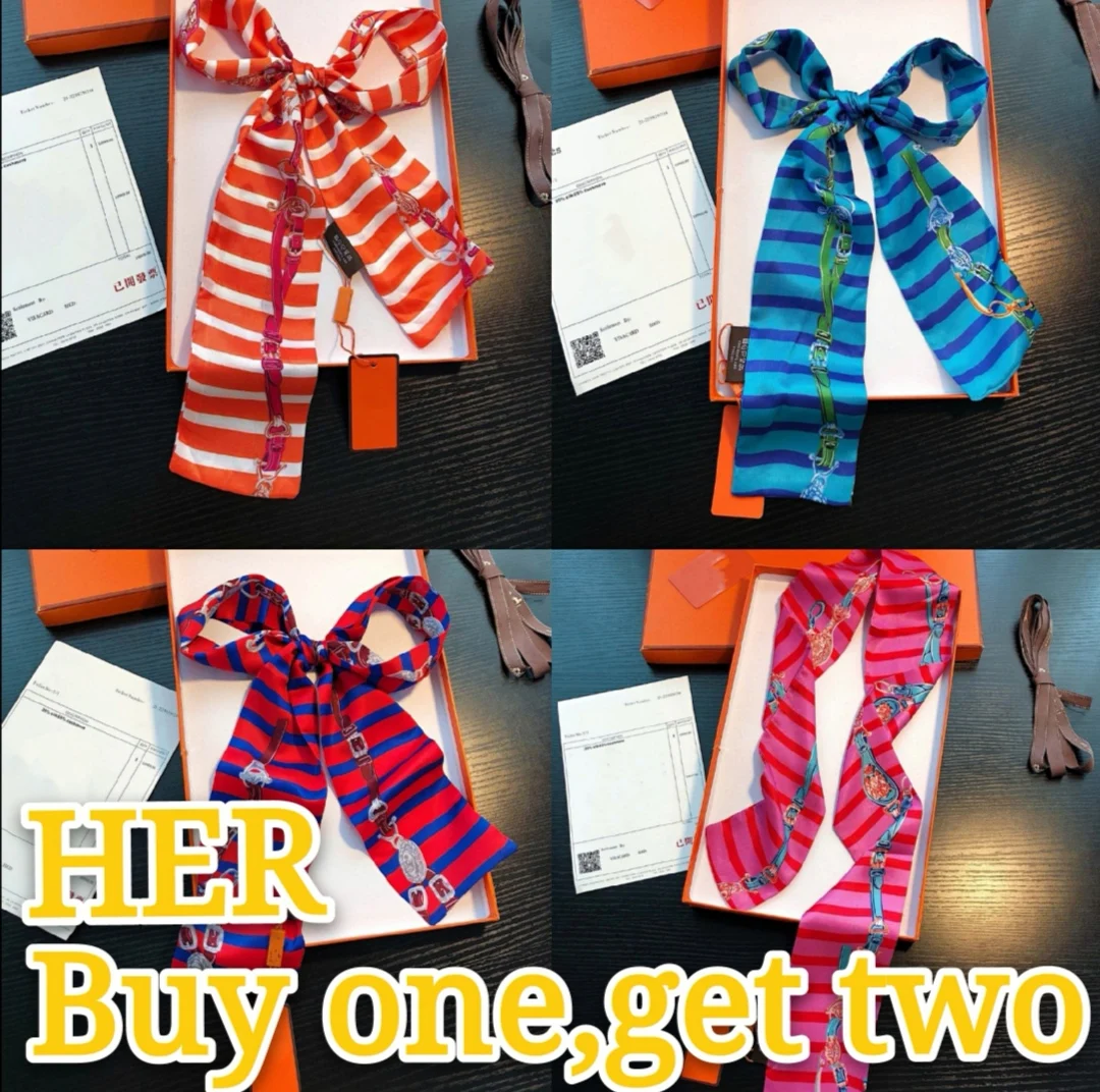 

2020 brand new designer lady's silk scarf comfortable, generous and colorful gifts buy one get one free