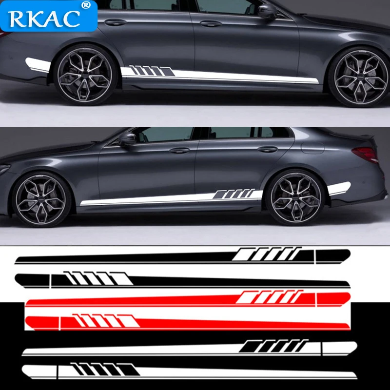 

RKAC 2pcs Car Side Body Sticker Vinyl Decal Long Stripe Stickers for Mazda 2 3 5 6 CX-3 CX-4 CX-5 Atenza Axela Car styling