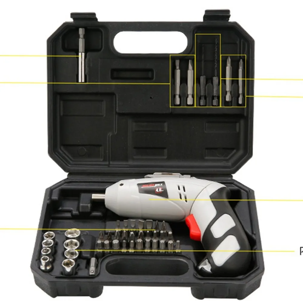 

4.8V Electric Screwdriver Set Multifunctional Rechargeable Electric Hand Drill Household Cordless Drill With Carry Case