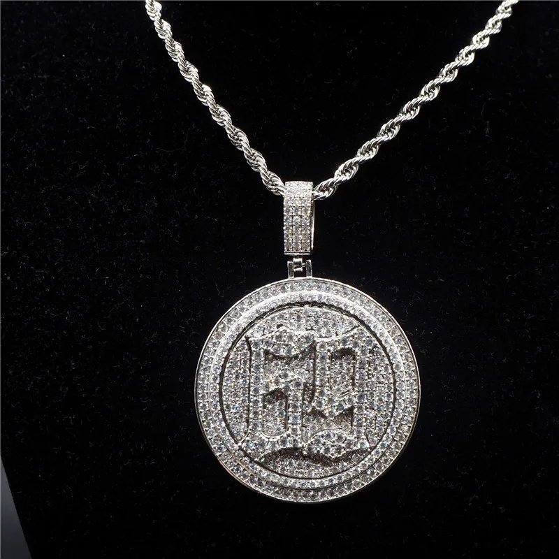 New Spinner 69 Saw Pendant Necklace Pave Cubic Zircon Iced Out Hip Hop Rotatable Charms Jewelry Dropshipping | Украшения и