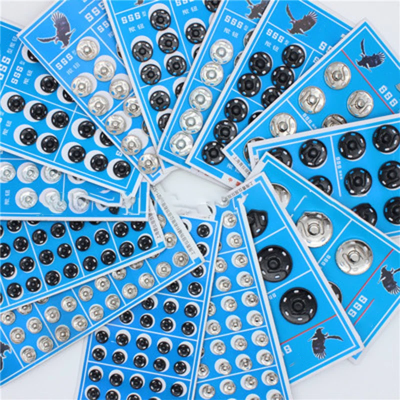 Маленькие металлические застежки-кнопки нажмите кнопку серьги-гвоздики черный