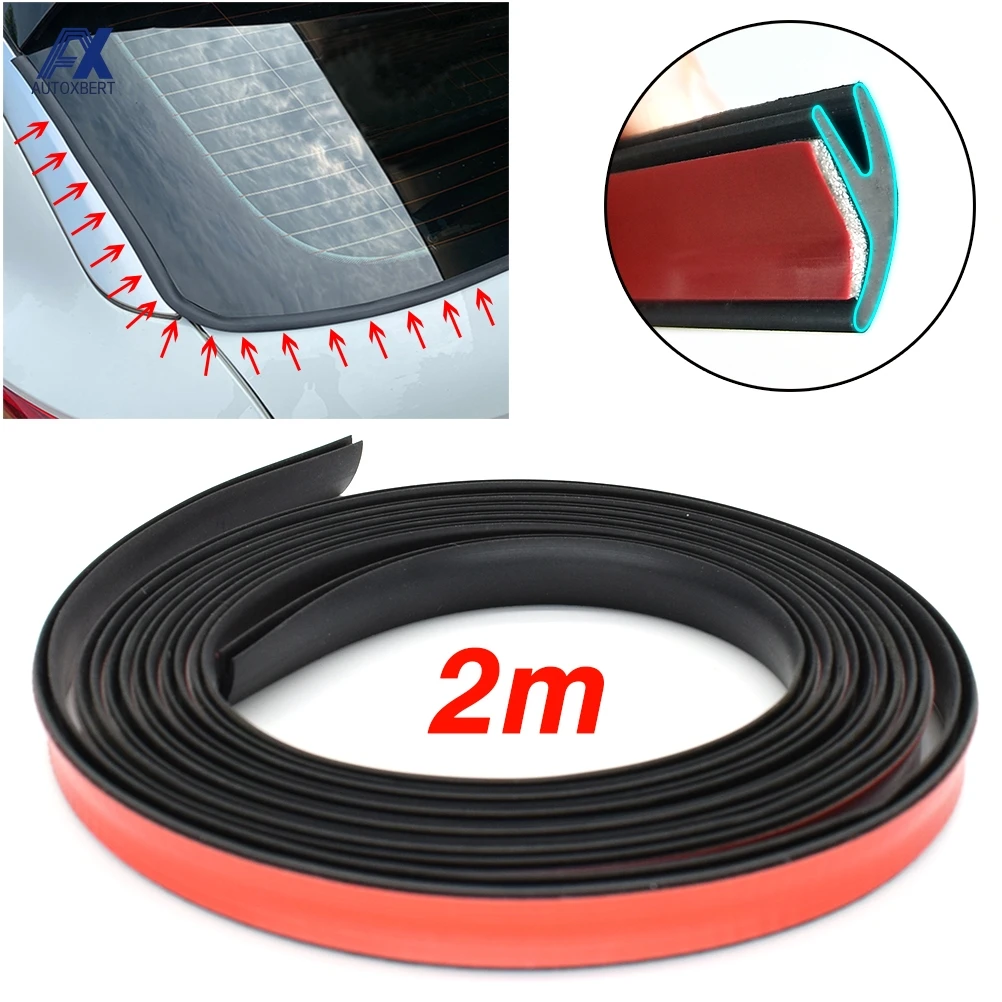 CITALL Rubber Front Windshield Reveal Weather Sealed Trim Moulding Strips 