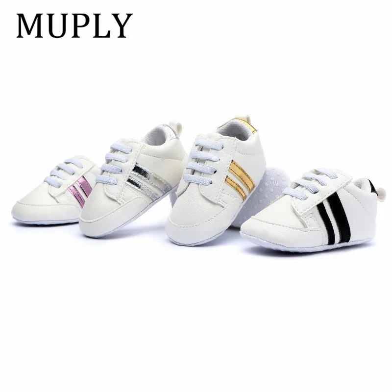 

2Pairs Infant anti-slip PU Leather Romirus baby moccasins first walker soft soled Newborn 0-2 years Sneakers Branded Baby shoes