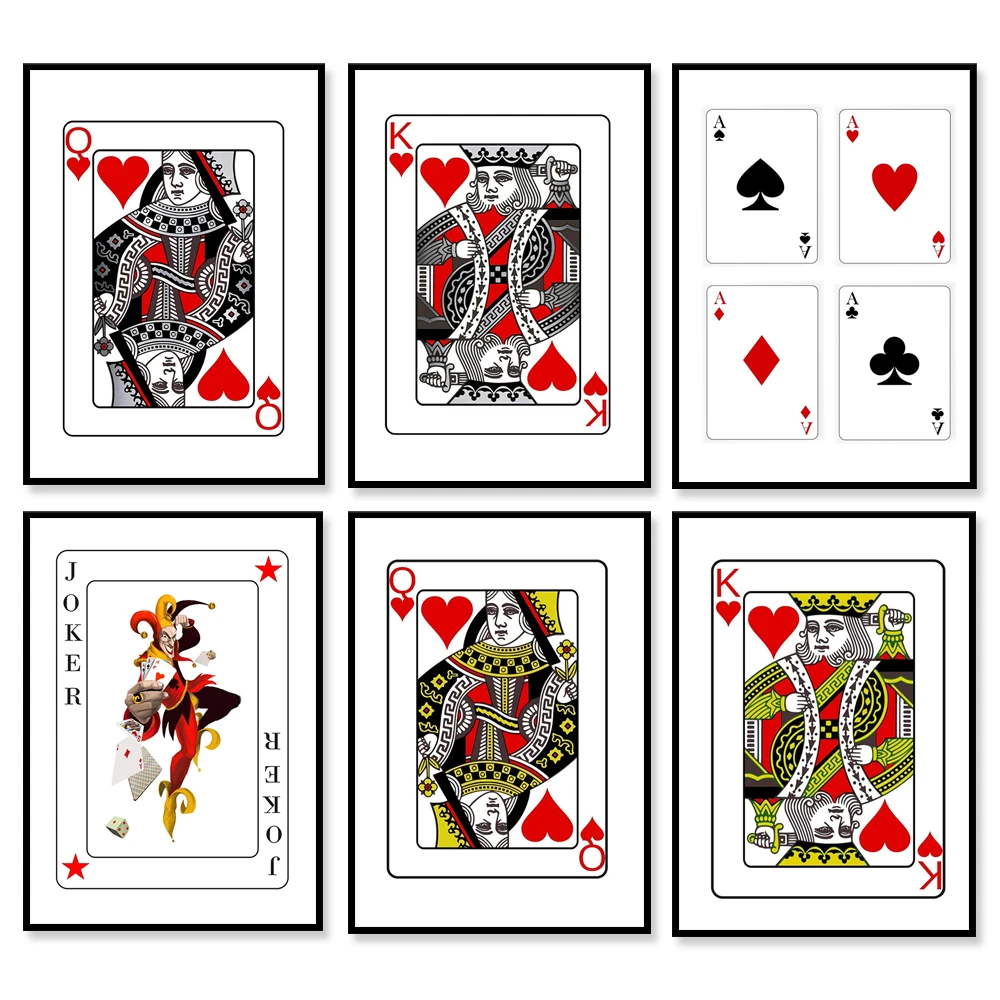 printable art digital prints modern playing cards joker wall art printable art canvas print poster painting calligraphy aliexpress