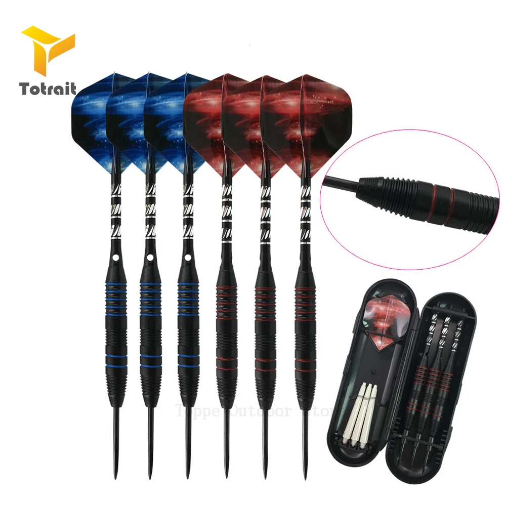 

TOtrait Professional Dart Steel Needle Tip Steel Dardos Iron Barrel Aluminum Shaft PET Flight Training Darts For Indoor Games
