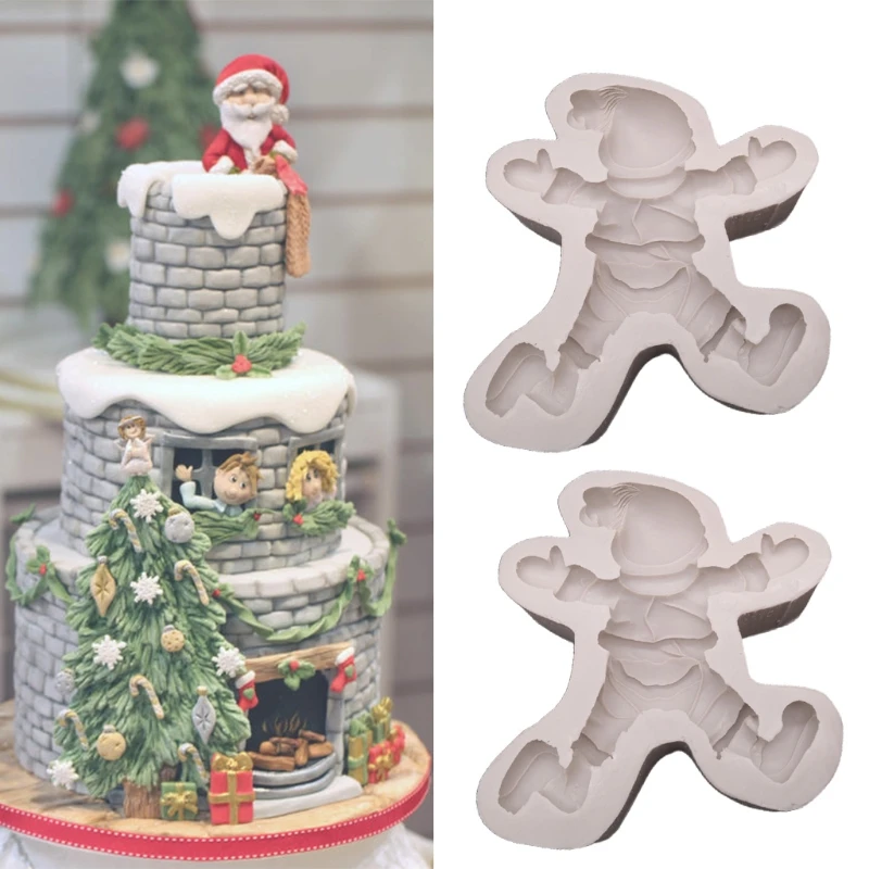 

Christmas Santa Cookie Mould Silicone Mold Fondant Cake Decorating Tool Gumpaste Sugarcraft Chocolate Forms Bakeware Tools