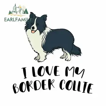 

EARLFAMILY 13cm x 12.7cm For Border Collie DIY Decal Vinyl Material Car Stickers Body For Car Waterproof Occlusion Scratch Decor