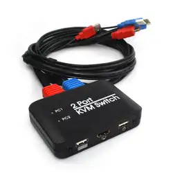 USB2.0 HDMI KVM переключатель 2 порта практичный поддерживающий провод управляемый переключатель ключа HDMI 2,0 4K для клавиатуры мыши