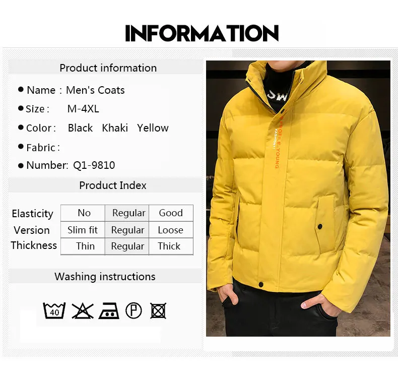 Лидер продаж, зимнее Мужское пальто с модным принтом, мужские пальто, ветронепроницаемые, сохраняющие тепло, цвета: черный, хаки, желтый, M-4XL, зимняя одежда для мужчин