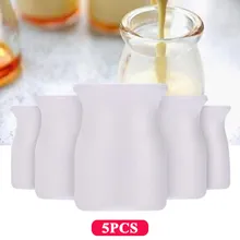 Десертные стаканчики пластиковые одноразовые стаканчики для смузи пудинга 5 шт. прозрачные летние муссы для торта и мороженого на день рождения