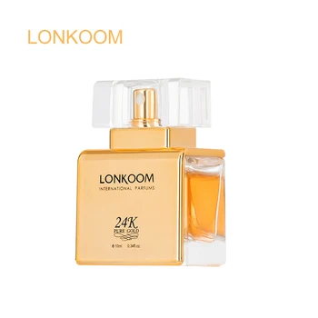 LONKOOM-Perfume mini parfum 24K EDP para hombre y mujer, muestra de fragancias de larga duración, atomizador, desodorantes, almohadillas para axilas, 10ml 1
