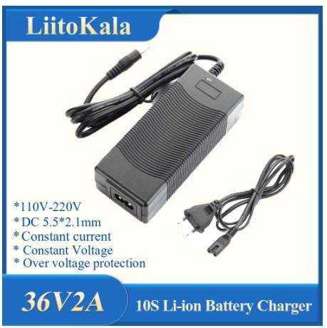  LiitoKala Real 36V 29.4V 25.2V 48V 12.6V 2A Battery Pack 18650 The Lithium Battery Charger 