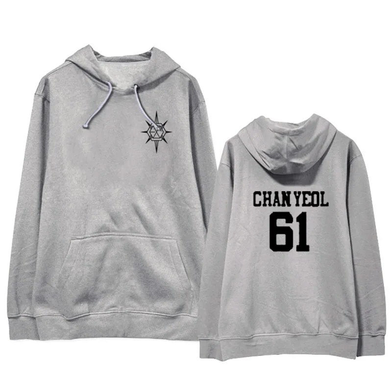 Mainlead EXO PLANET#5-разведочные хлопковые Толстовки BAEKHYUN CHANYEOL Толстовка SEHUN - Цвет: CHANYEOL GRAY
