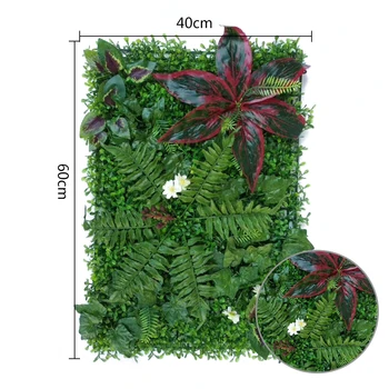 

Artificial Green Grass Square Plastic Lawn Plant Home Wall Decoration For Family Hotels Living Room Cafe