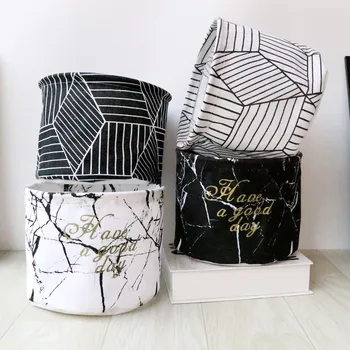 

Desktop storage box sundries basket cute print storage canvas large capacity cosmetic storage box корзина для белья 5.16