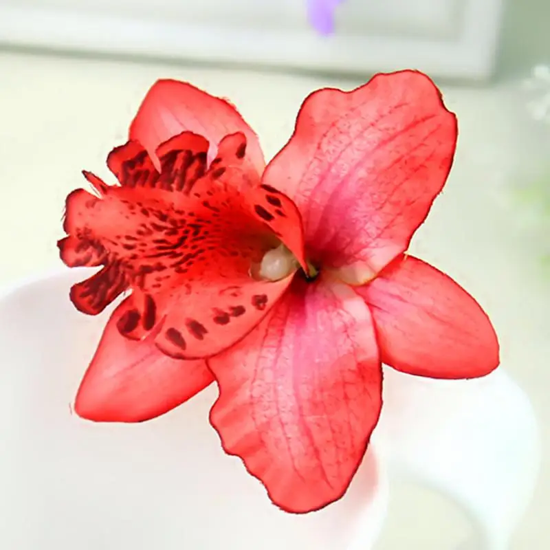 alice headband 1PC New Butterfly Orchid Hair Clips Flowers Women 18 Colors Fashion Hot Gift Sand beach Fake Handmade Chic Sweet and sexy mini hair clips Hair Accessories