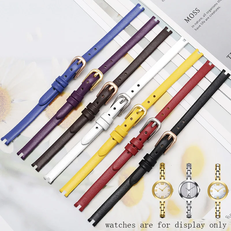 Elegant Ultrathin Leather Watch Band with Pin Buckle
