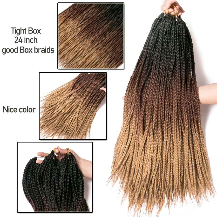 Refined hair 7Packs 24Inch Box Braids Crochet Braids Hand Made Braiding  Hair 22roots Synthetic Jumpo Box Braids Brading Hair Extensions (24inch,  1B) : : Beauty & Personal Care