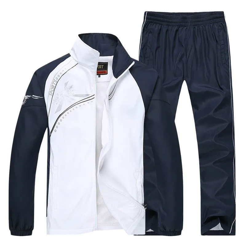 Хороший бренд, весенне-осенний спортивный костюм, мужские комплекты из двух предметов, повседневный спортивный костюм, спортивные костюмы, спортивная одежда, размер M~ 4XL