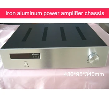 

Iron-aluminum Power Amplifier Chassis DIY 4395 Audio Case Power Supply Shell Amplifier Box Front Stage Enclosure 430*95*340MM