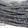 Meihan (5strands/set) Charms 3.5mm natural Labradorite faceted round loose beads for jewelry making design ► Photo 3/3