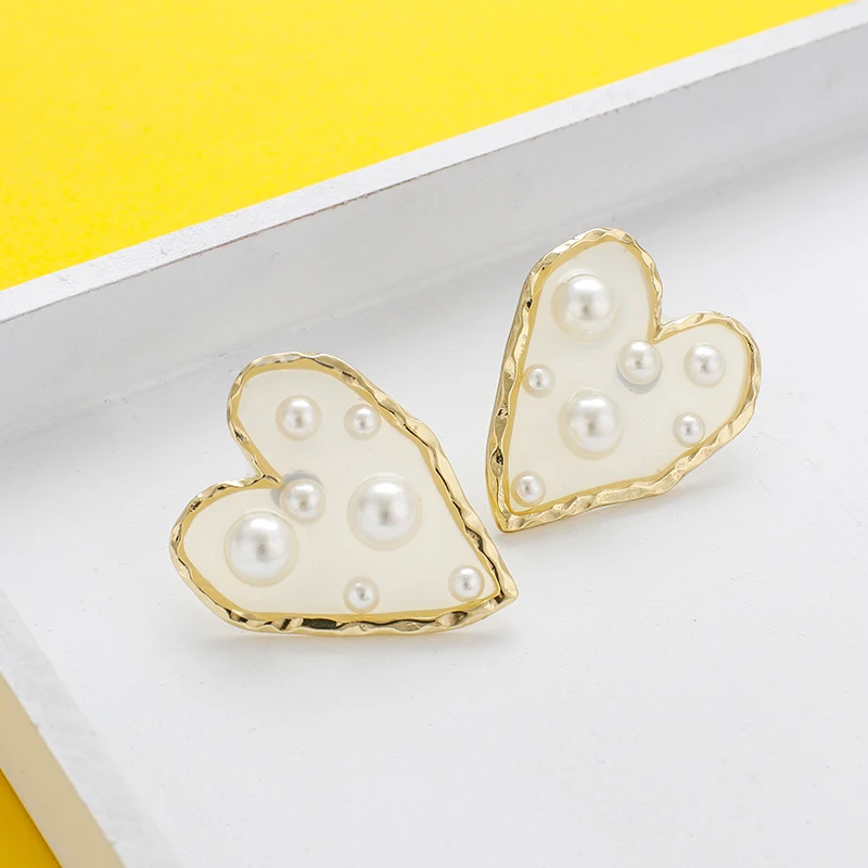 AENSOA Unique Transparent Acrylic Heart Big Earrings For Women 2020 New Jewelry Korean Clear Statement Drop Earrings Brincos