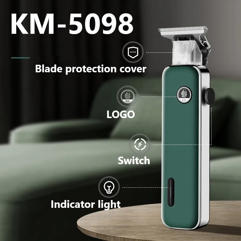 Kemei Professional Barber Hair Trimmer T-blade Dry-shaving and Fading Hair Clipper T9 All-around Close-cutting Machine 2