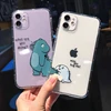 Cute Cartoon Animal Dinosaur Couple Phone Case For iPhone 11 Pro Max X XS XR 7 8 plus 12 Mini Transparent Soft Shockproof Cover ► Photo 2/6