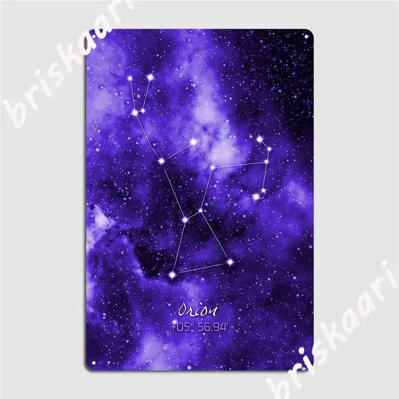 Constellation Collection Orion Metal Sign Cinema Living Room Classic Mural Painting Tin Posters | Дом и сад
