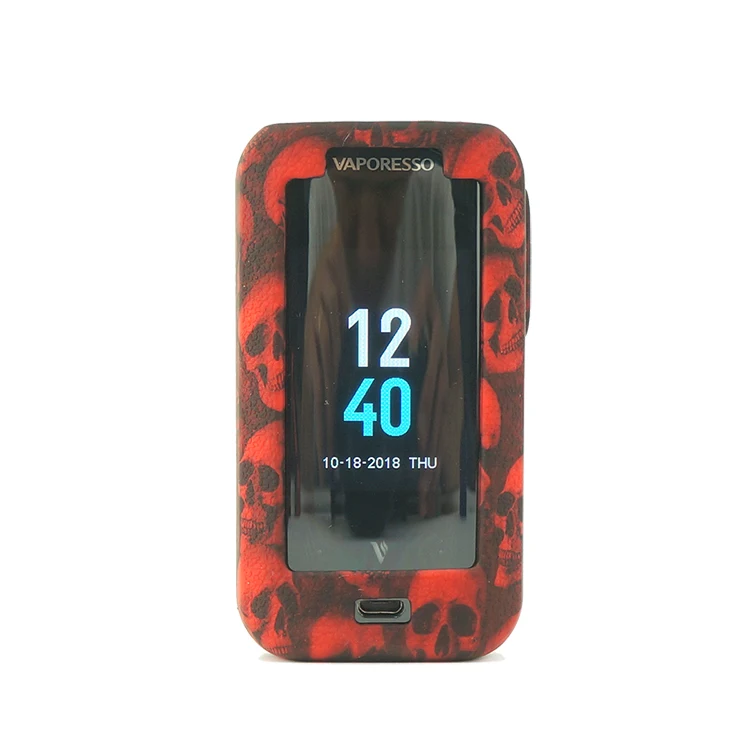 Силиконовый чехол для Vaporesso люкс skull 220W защитный чехол текстура кожи резиновый рукав щит обертывание подходит vaporesso люкс 220w череп