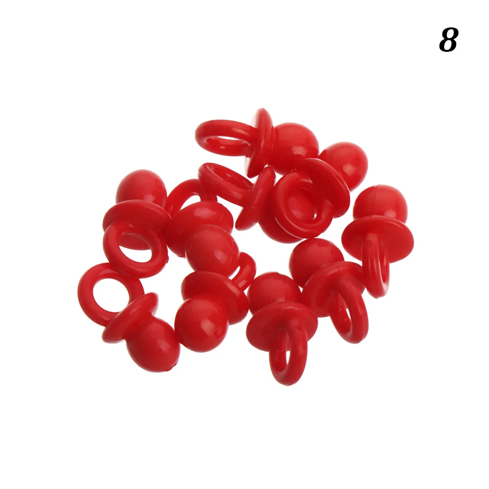 8-10pcs 10/50 шт мини дети Пластик соски-пустышки небольшой драгоценный камень резит Стиль Пустышки Детские украшение душевой кабины вечерние настольная игра аксессуары - Цвет: 8-10pcs