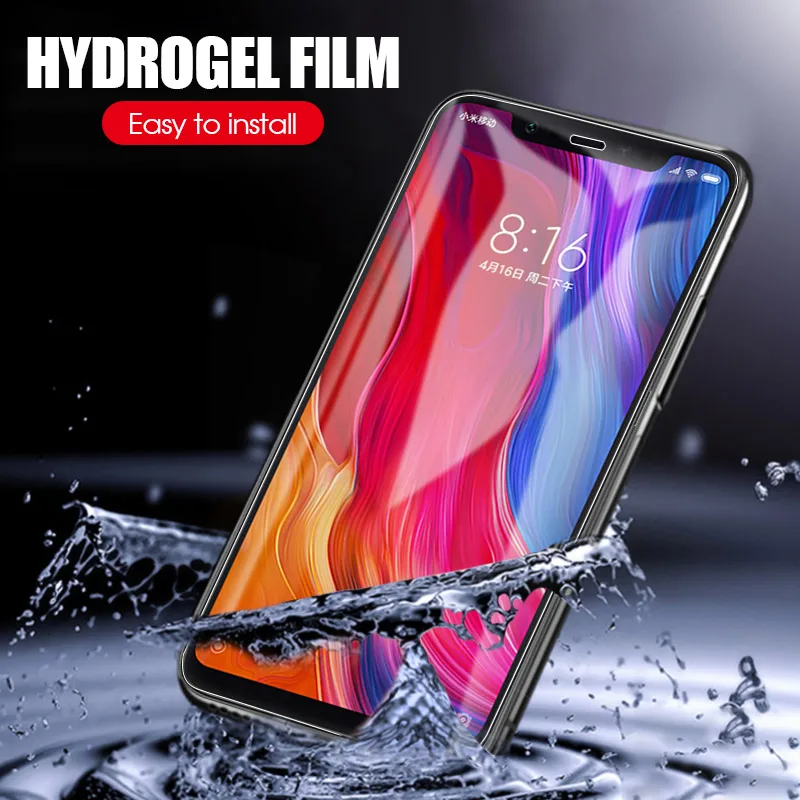 Гидрогелевая пленка для Xiaomi mi 8 9 Lite SE x 3 6 A2 Play Pocophone F1 6X Защитная мягкая