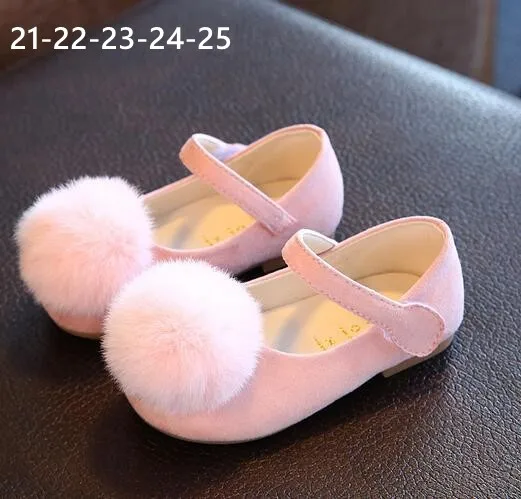 21to25pink EMS DHL; ; новая детская обувь; коллекция года; сезон весна; обувь принцессы с цветами и жемчужинами для девочек; обувь с бантом для малышей - Цвет: 21to25pink