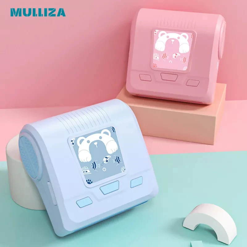 

HD Student Bluetooth Printing Picture Text Data Note Classification Label AR Photo Portable Cute Bear Printer