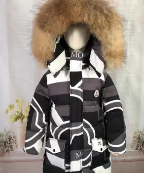 

child down suit girl 95cm-145cm 2019 winter down jacket children's clothing girl down jackets child long thicken outerwear boy l
