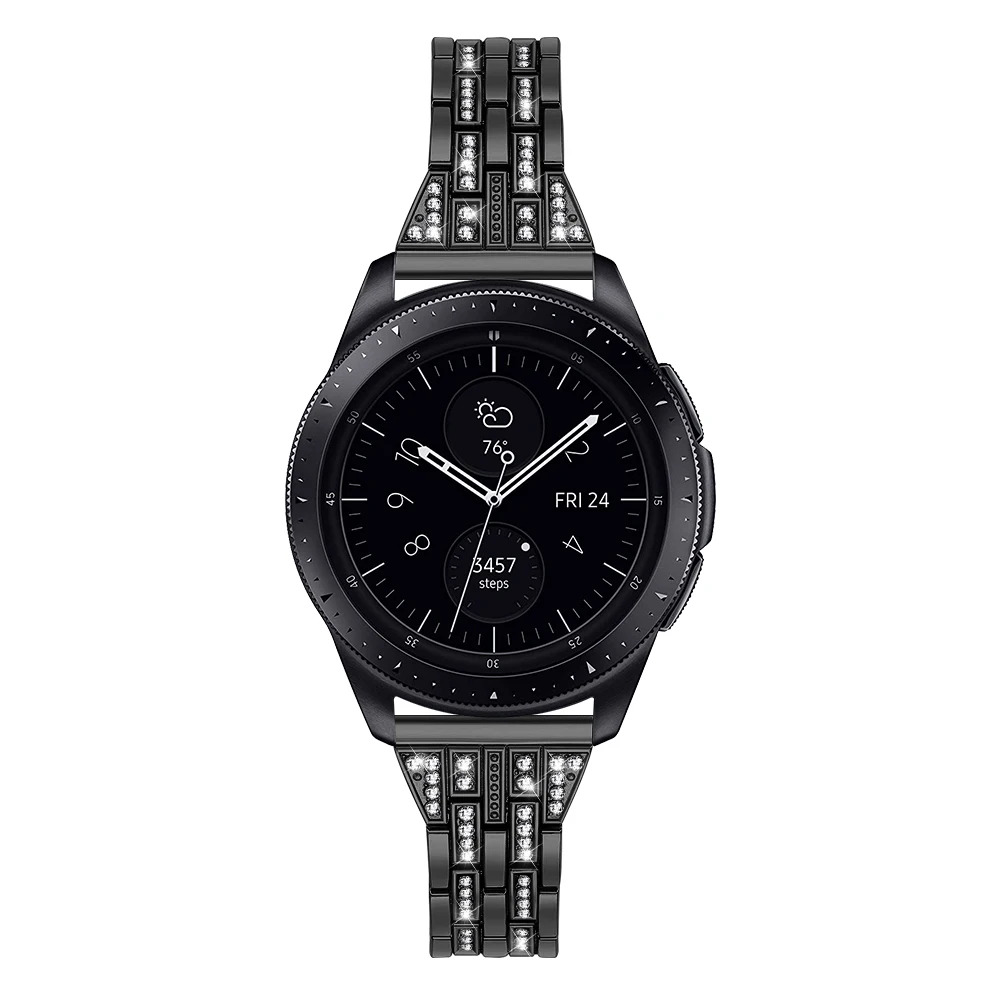 20 мм 22 мм браслет из нержавеющей стали для samsung Galaxy Watch 42 мм 46 мм ремешок с бриллиантами для gear S3 S2 классический ремешок для часов