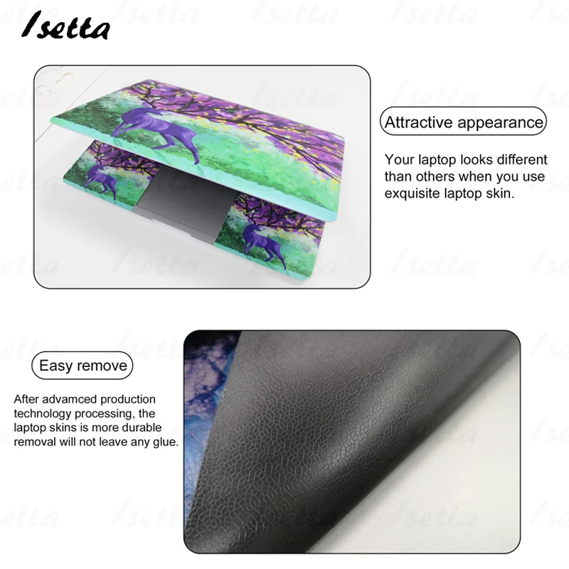 Laptop Skins Vinyl Sticker Cover for Lenovo Asus HP Dell 14/15.6/17.3