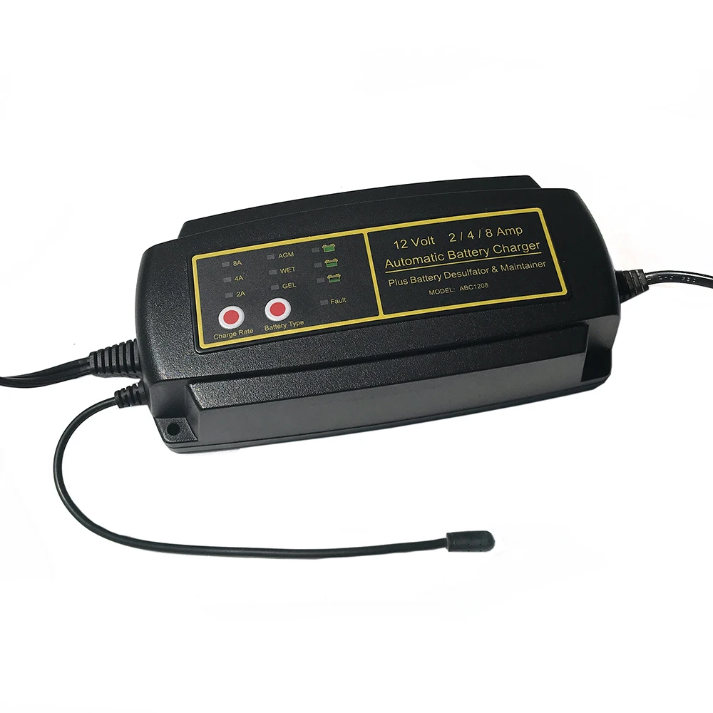 

12V 7 Stage Automatic Lead Acid Battery Charger 12V 2/4/8Amp
