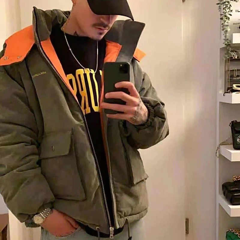Askyurself Puffer Coat High Street Quality Winter Thickening Pure Cotton 1:1 Men's and Women's Warm Down Jacket | Мужская одежда