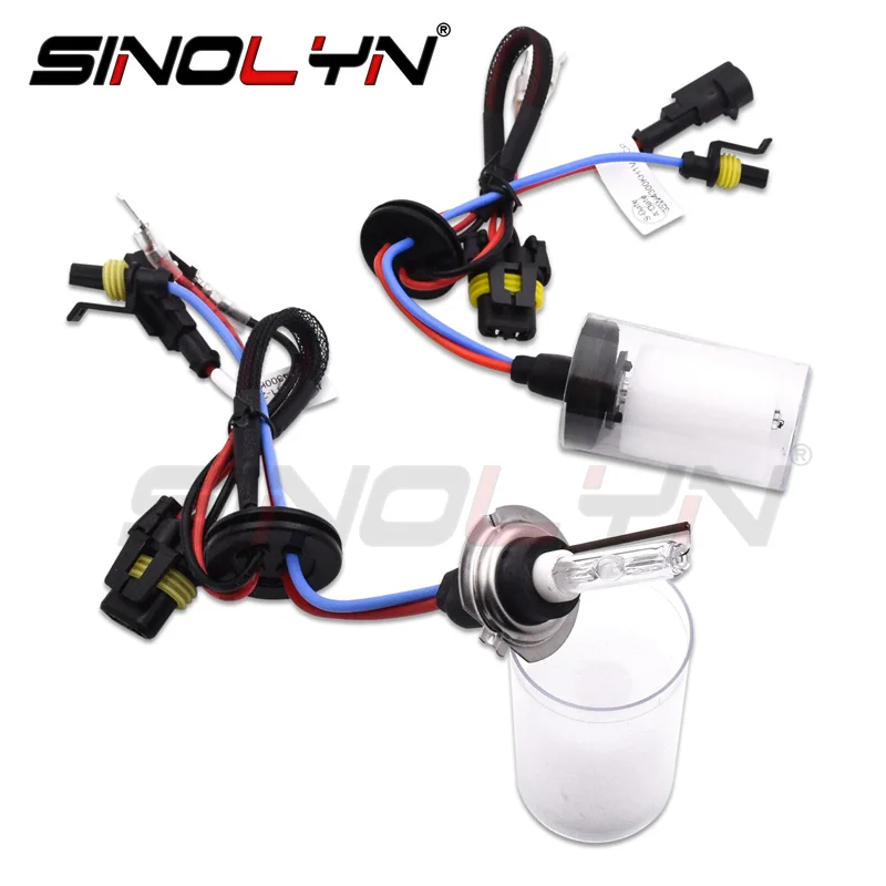 Sinolyn HID H7 Ксенон Для Koito Q5 H7/Hella прожекторные линзы для фар 12 в 35 Вт 4300K 6000K 8000K