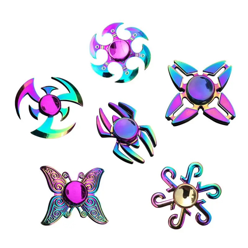 

Zinc Alloy Material Funny Fashion Hand Spinner Stress Relief Colorful Spin For Adult Kid Office People Anxiety Removal Toys