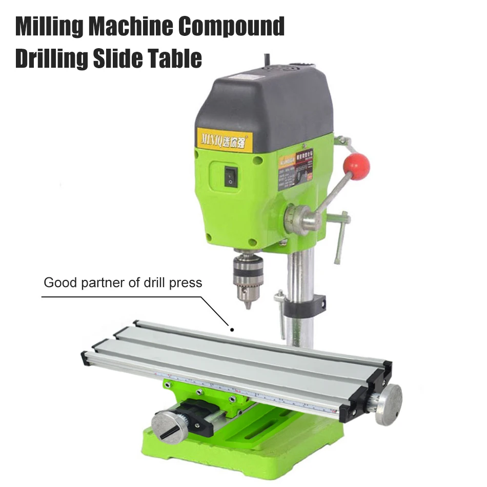 Roeam Power Milling Machines,Multifunction Worktable Milling Working Table Mini Compound Bench Drilling Slide Table Worktable Milling Working Cross Table Milling Vise Machine for Bench Drill Stand