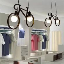 Подвесной светильник в стиле ретро, креативный железный подвесной светильник для велосипеда, подвесной светильник для гостиной, простой ресторанный бар, промышленные подвесные лампы для кухни
