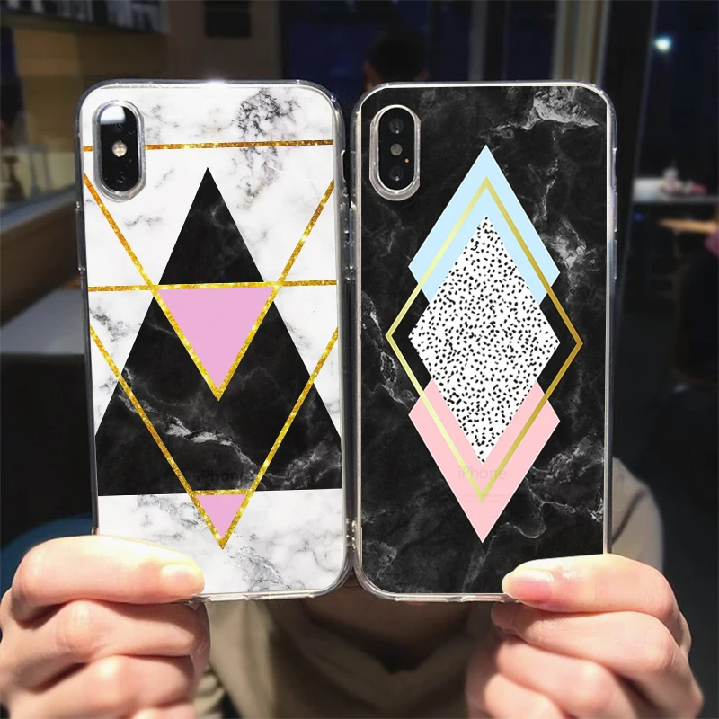 Geometric phone case For iphone Xs MAX XR X 7 8 plus 11 11Pro 11 MAX 1
